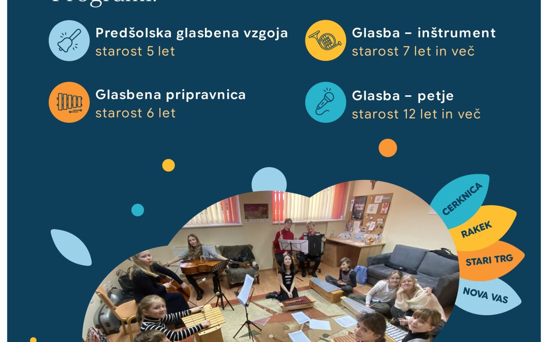 Vpis v Glasbeno šolo Cerknica za šolsko leto 2026/27